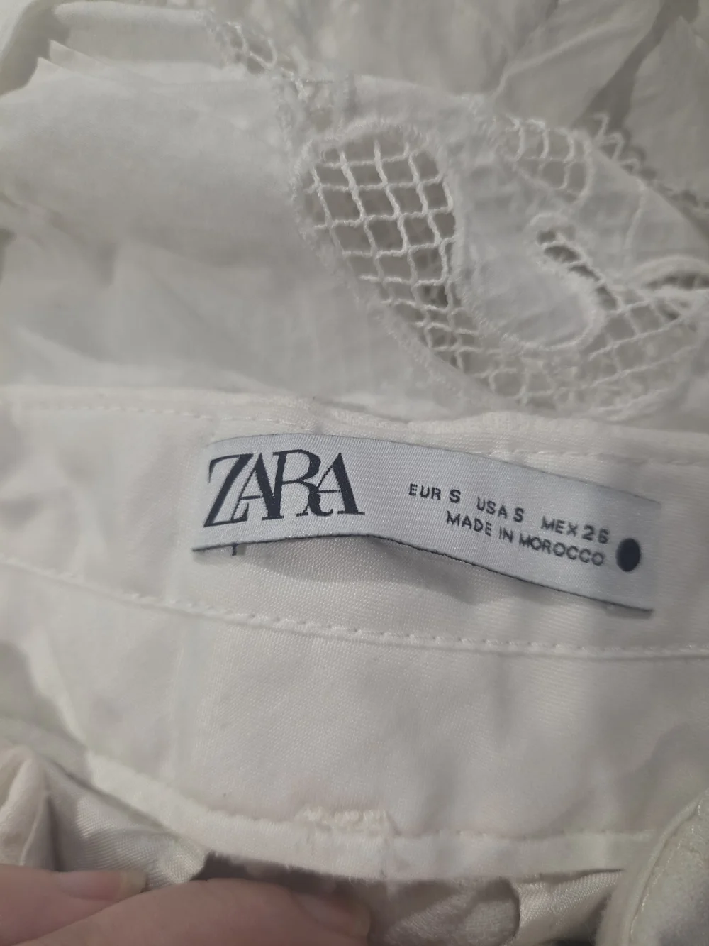 Zara Ivory Linen Blend High Rise Wide Leg Trousers Size Small